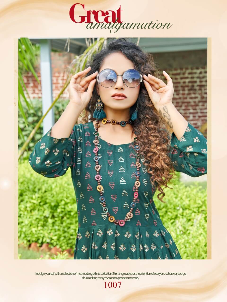 Hirwa Sunshine 1 Rayon Printed Ethnic Wear Long Anarkali Kurti Latest Collection